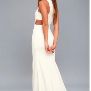 NWT- Lulus loving embrace white cutout maxi